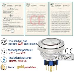 Big Momentary Push Button Switch 30mm 1.18in
