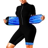 LMCOB Sauna Suit For Women Waist Trainers For Women Belly Fat Full Body Jumpsuit Adjust Waist Breathable Underarm