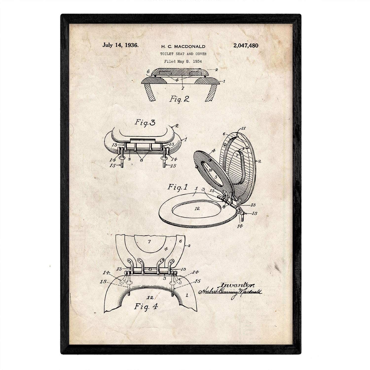 Nacnic Patentes-Vater - Tapa de Vater - Fondo Vintage