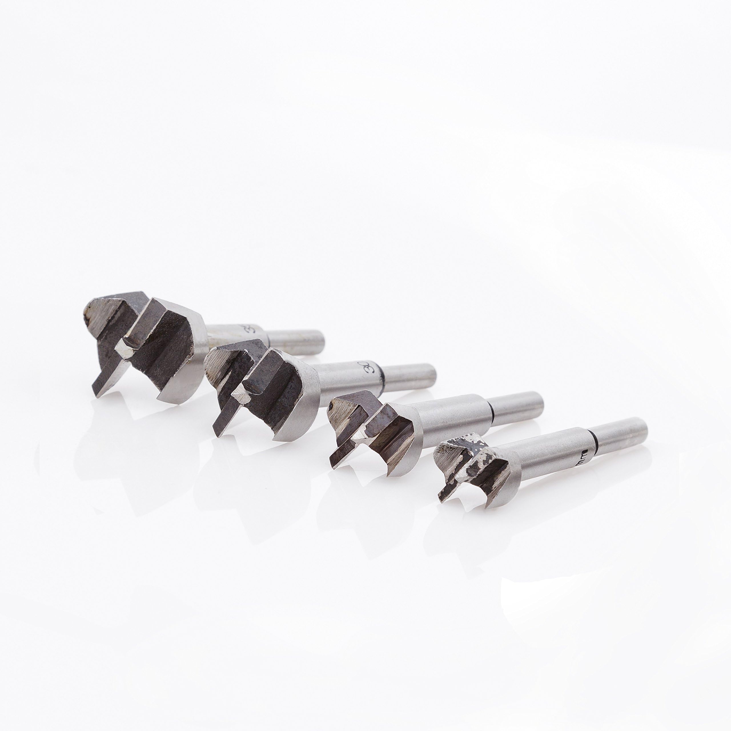 Forstner Drill Bit Set 4 Piece Impact Ring 20 mm, 25 mm, 30 mm, 35 mm – Made in Germany