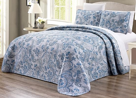Grand Linen 2-Piece Oversize Quilt Set, Twin/Twin XL, Paisley