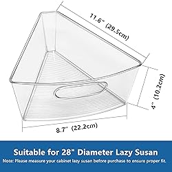 JOWBOOW Lazy Susan Organizer Bins for