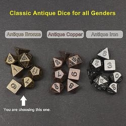 Haxtec Mini Dice Set: Tiny Small Metal DND Dice Set
