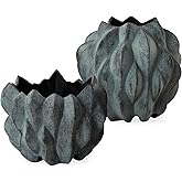 Uttermost 18168 Verdant - Vase (Set of 2)-9.5 Inches Tall and 8 Inches Wide