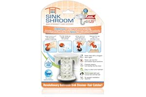 TUBSHROOM SinkShroom The Revolutionary Sink Drain Protector Hair Catcher/Strainer/Snare, White