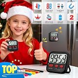 Antonki 2 Pack Digital Kitchen Timers Magnetic Countdown Wait 99:59 view 3