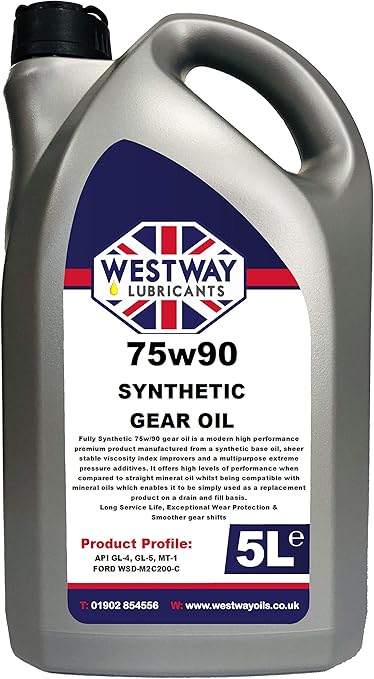 Aceite sintético para caja de cambios 75w90, GL-4, GL-5, 5 litros: Amazon.es: Coche y moto