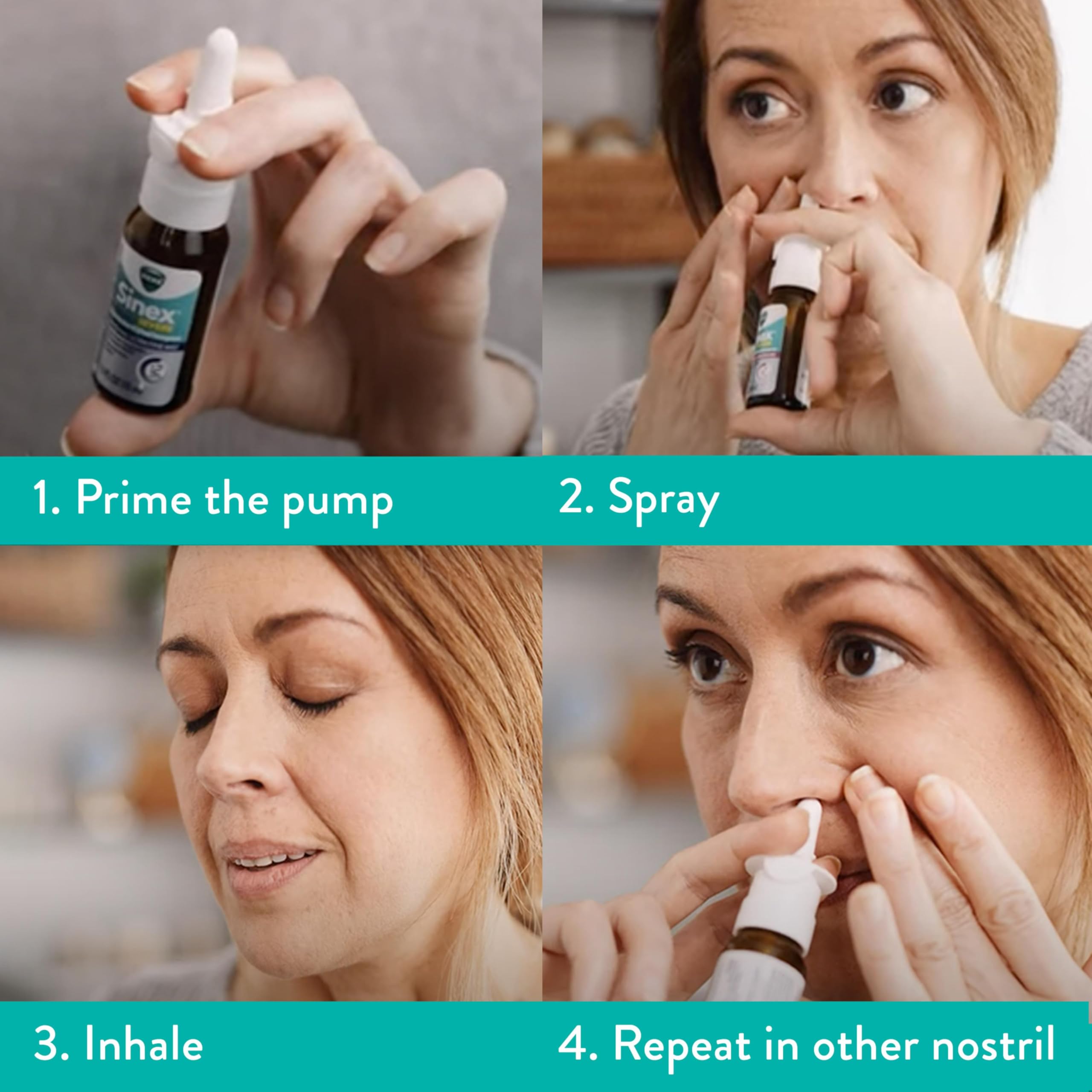 Vicks Sinex SEVERE Allergy & Sinus Nasal Spray, Original Ultra Fine Mist, Decongestant Medicine, Relief from Nasal Congestion due to Cold or Allergy, Sinus Pressure Relief, 265 Sprays x 2