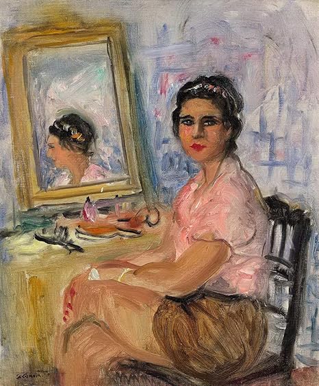 Charles Camoin Giclee Print On Paper-Famous Paintings Fine Art Poster-Reproduction Wall Decor(Brunette In Front Of Her Mirror Madame Barberi Circa) #XZZ: Amazon.co.uk: Kitchen & Home
