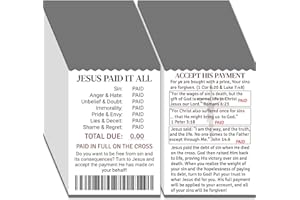 FANKYA 240pcs Gospel Tracts Plan of Salvation Cards Pocket Holy Prayer Cards Bible Tracts Inspirational Mini Bibles Christian Tracts for Evangelism Church Gifts (Jesus Paid It All, 3.5 x 2.24 In)
