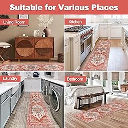 Yamaziot Washable Runner Rug, 2x8 Non-Slip Boho