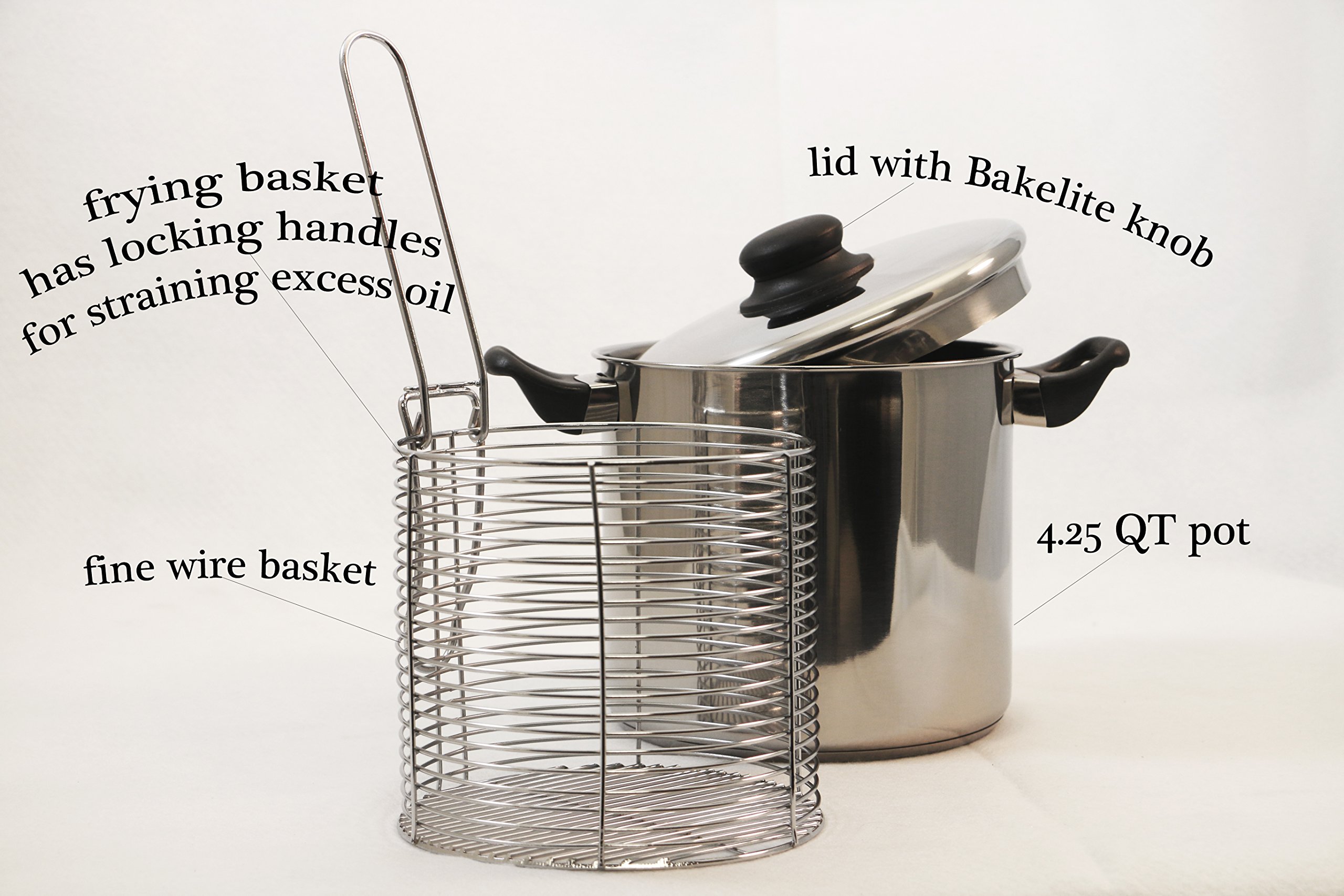 Excelsteel 6 Quart Stainless Steel Stove Top Deep Fryer Buy Online in