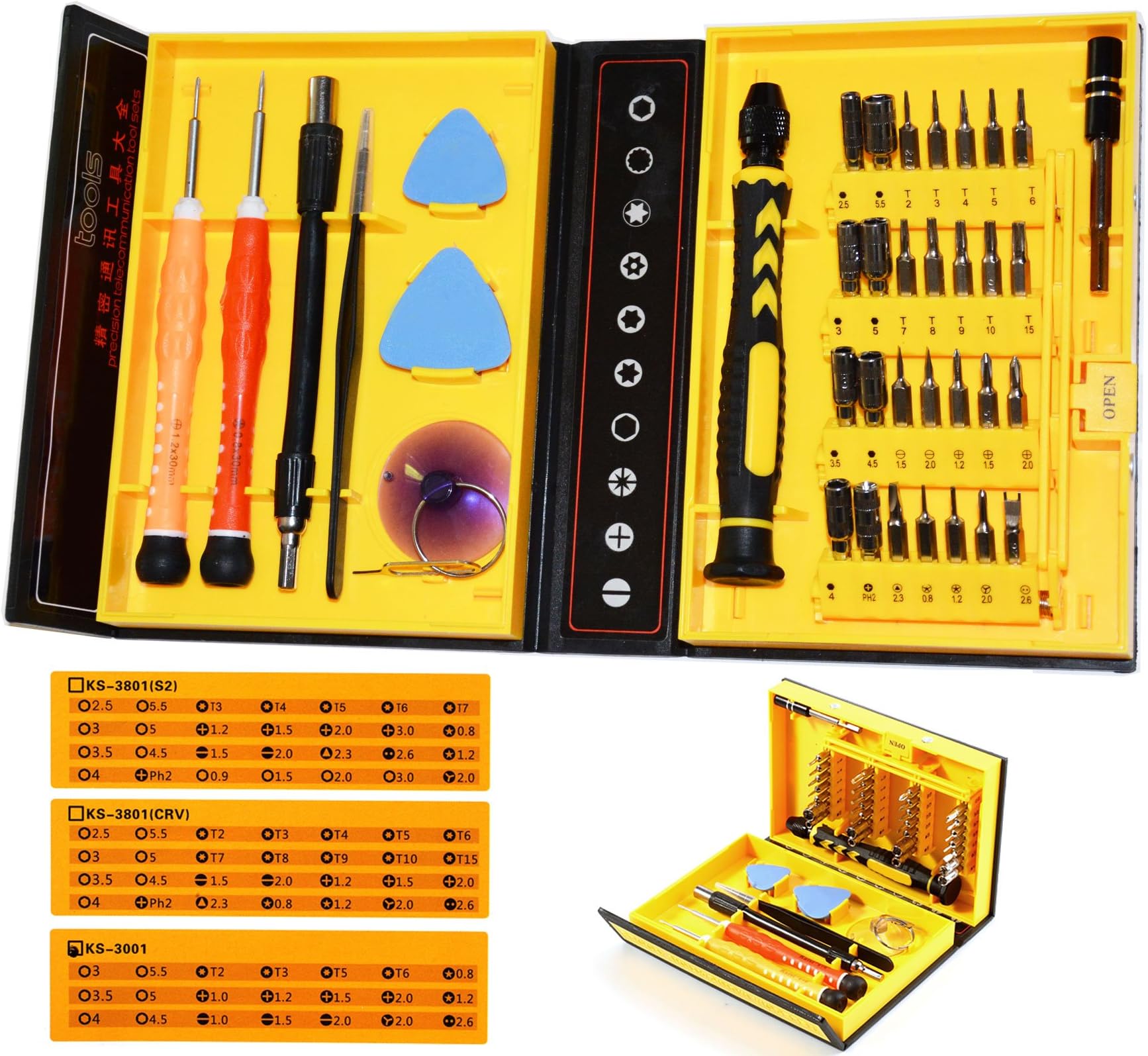 SHE.K 38 In 1 Professional Electronic Screwdriver Repair Tools Kit Box
