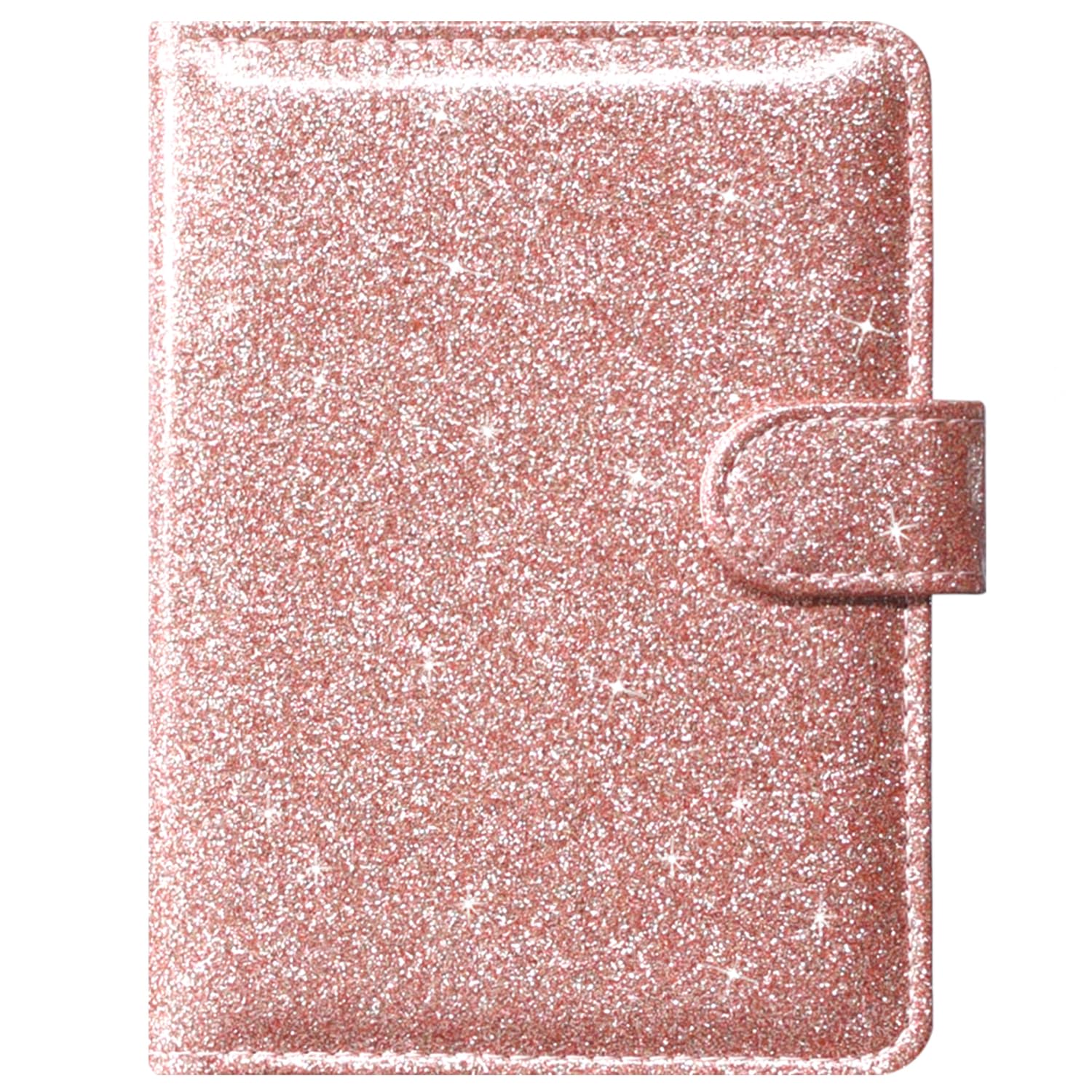 ACdream Unisex Faux Leather Passport and Vaccine Card Holder, Glitter Rose, RFID Blocking, 20 x 3.5 x 2.5 in