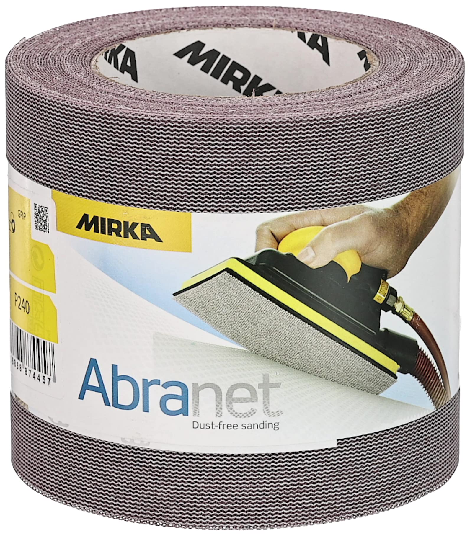 Mirka Abranet net abrasive roll 115 mm x 10 m with Hook & loop/Grit P240 / 1 roll/for sanding wood, filler, varnish, plastic / AE555F0180