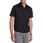 Michael Kors Mens Short Sleeve Linen Shirt