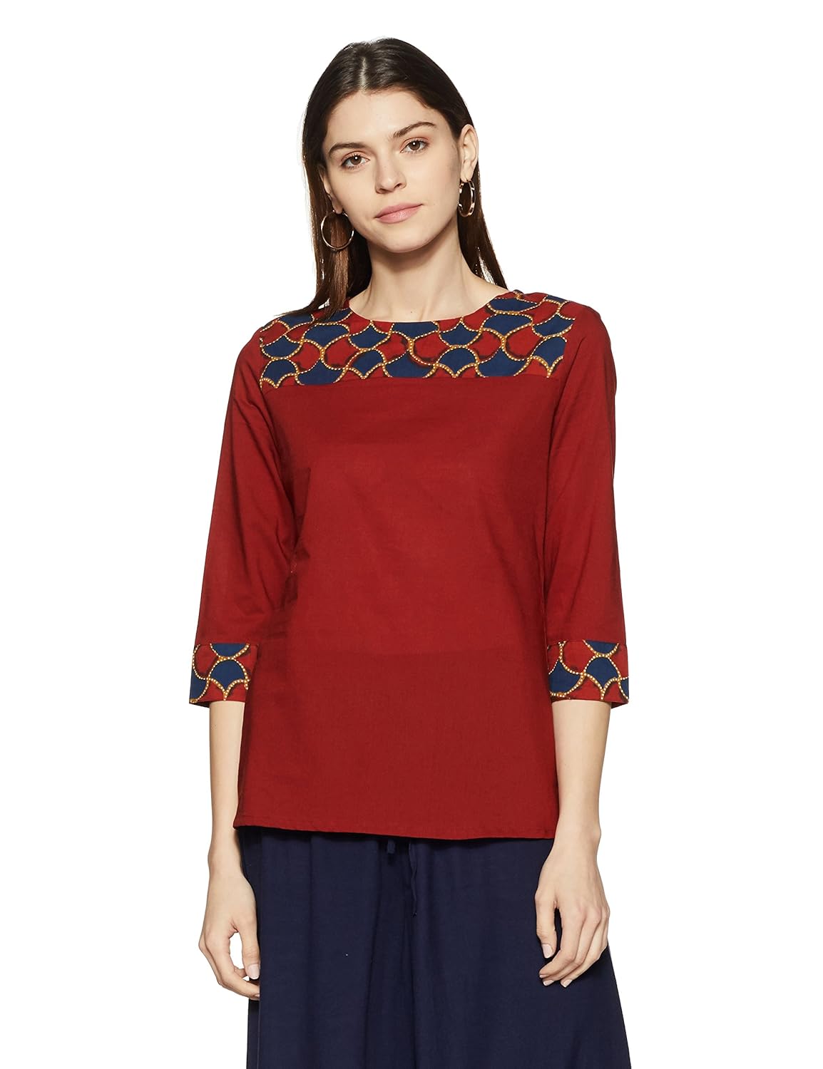 amazon brand- myx women's straight cotton kurta