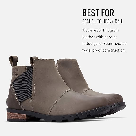 sorel women's emelie chelsea waterproof casual boots