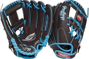 Rawlings | Sure Catch Youth Baseball Glove | Size 11.5" | Mocah/Electric Blue | Right Hand Throw