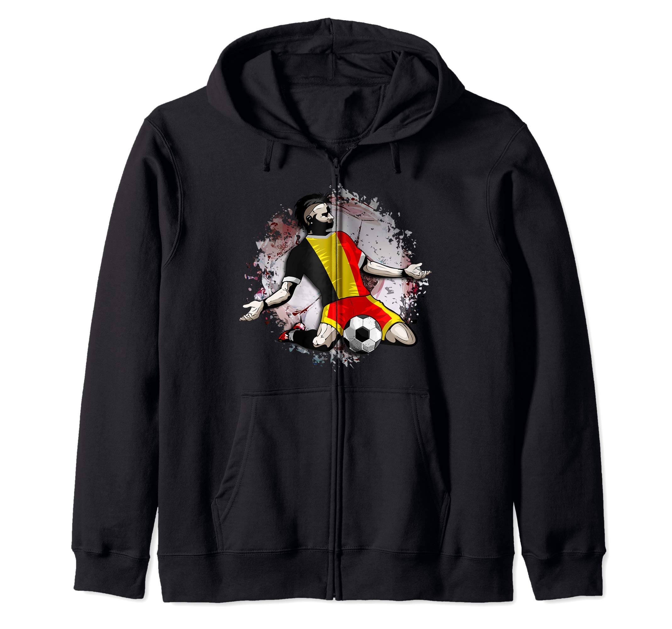 Belgium Soccer Belgian National Flag Proud Football Lovers Zip Hoodie