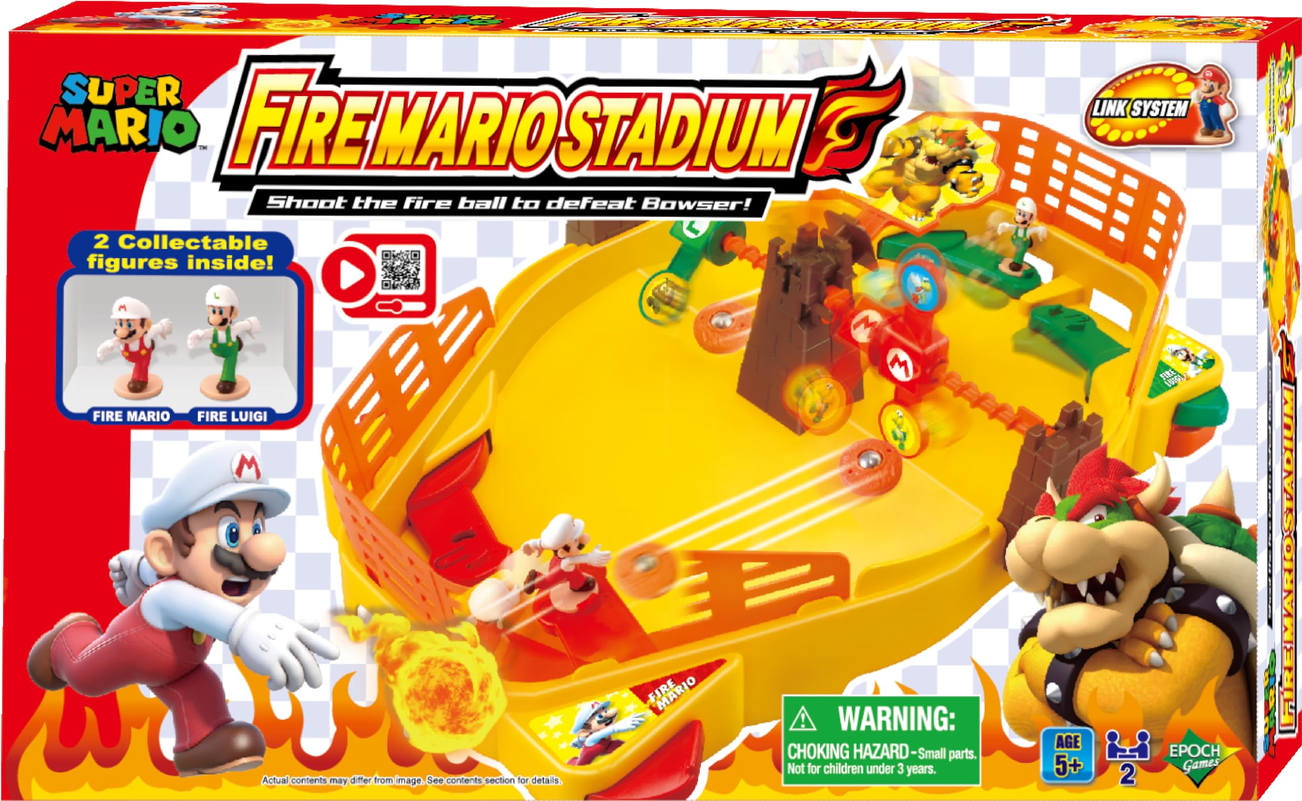 EPOCH Games Super Mario Fire Mario Stadium - Action Game, 7416