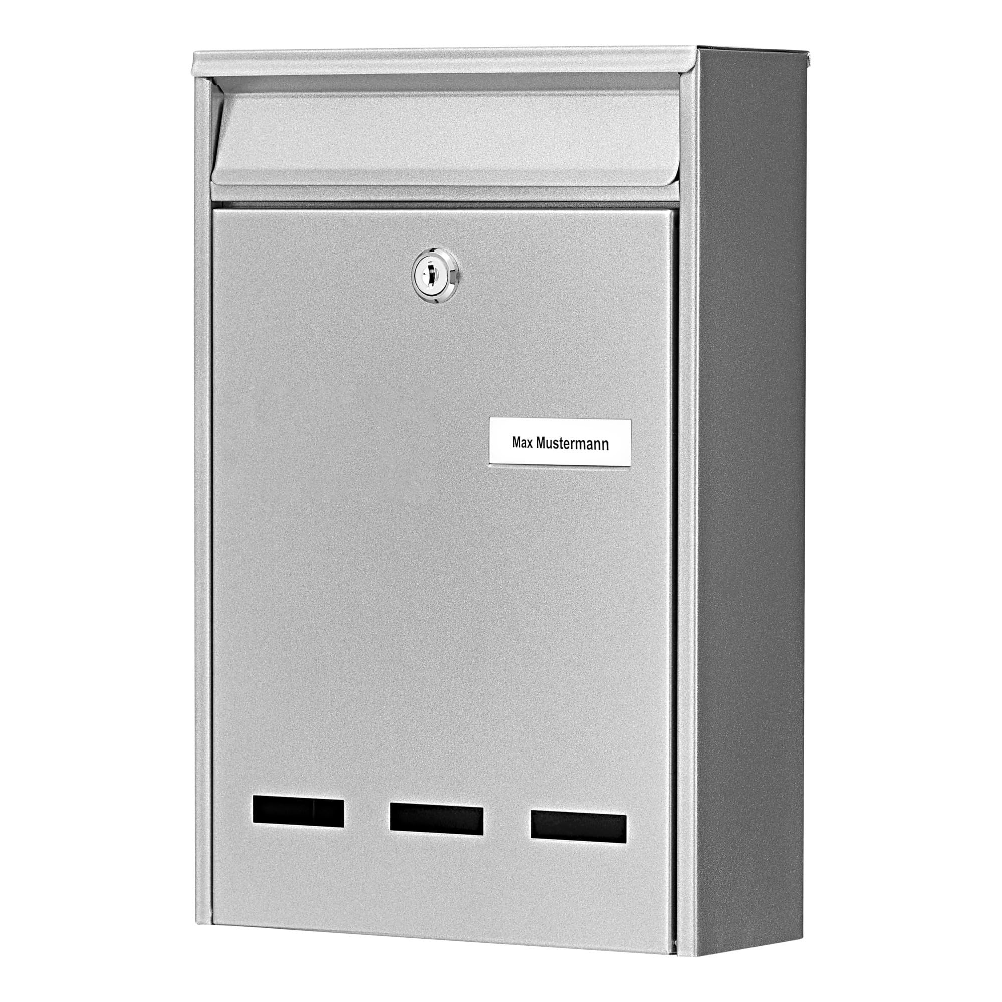 Burg Wächter Pocket Letter Box, Stahlblech Silberfärbig, Pocket 5871 Si