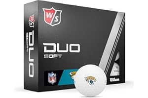 WILSON Staff 2023 Duo Soft NFL Golf Balls - 12 Balls, White, Jacksonville Jaguars
