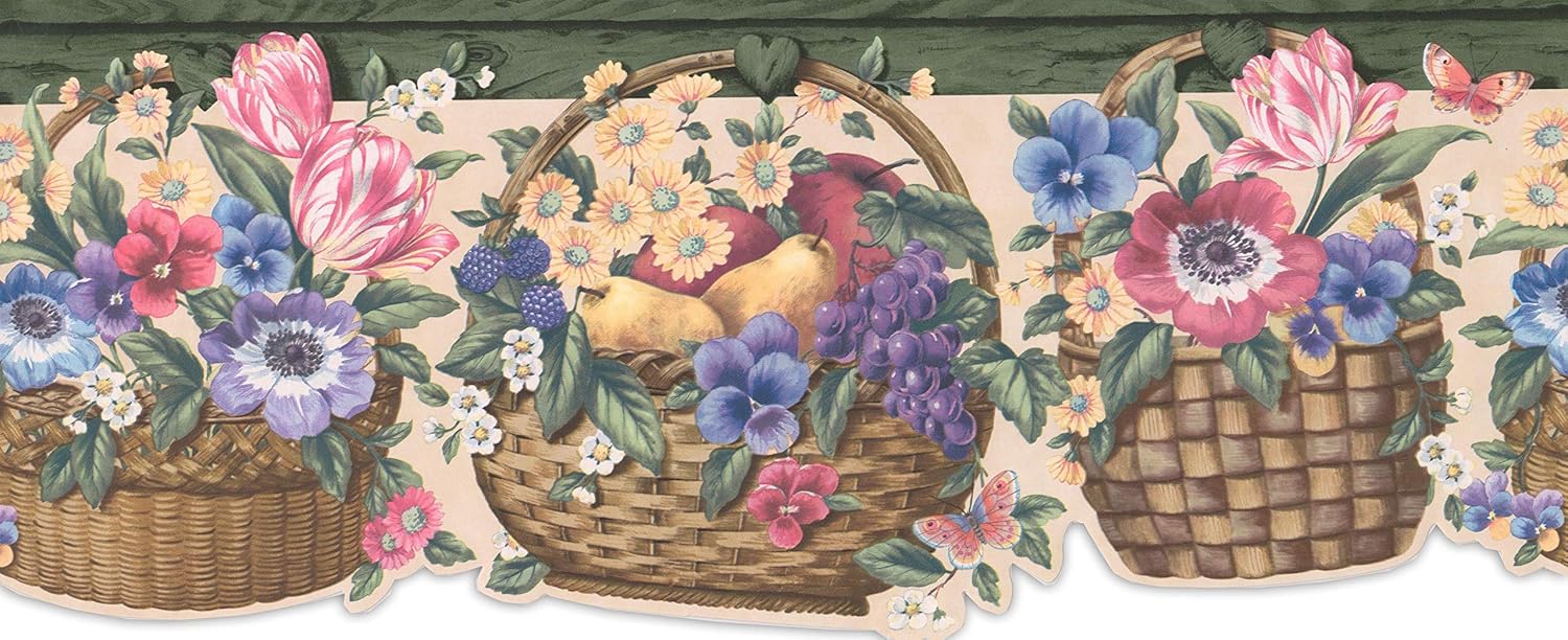 Concord Wallcoverings Vintage Floral Wallpaper Border