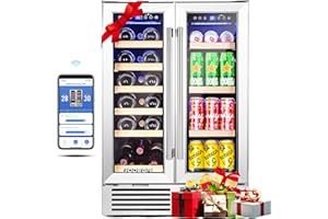 BODEGACOOLER Back Bar Cooler With 2 Glass Doors, 24 Inch Counter Height Wine and Beverage Refrigerator with LED Lighting,Commercial Display Beverage Cooler for Beer,Soda Drinks,Wine.