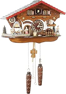 Reloj De Cuco de madera en la selva negra con batteriebetriebenem
