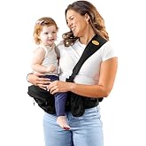 Hip Seat Baby Carrier for Toddlers Featuring the Flexi-Soft Shoulder Strap | Safety Certified, Machine Washable, Adjustable Waist Strap, Detachable Shoulder Strap, Up to 45-lbs, Newborns &amp; Toddlers