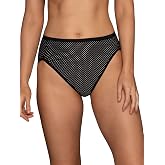 Vanity Fair Women's Illumination Hi Cut Panties, Silky Stretch &amp; Satin Trim