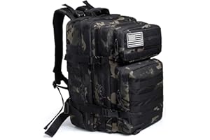 QT&QY 45L Military Tactical Backpacks Molle Army Assault Pack 3 Day Bug Out Bag Hiking Treeking Rucksack…