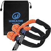 Ucreative 2Pcs Synthetic Soft Shackle 1/2 Inch x 22 Inch (56,000lbs Breaking Strength) with Extra Sleeves (Orange)