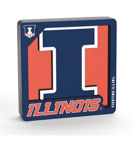Fighting Illini Chief Illiniwek 3x3 Magnet - Orange, University Of Illinois