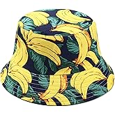Mashiaoyi Unisex Print Double-Side-Wear Reversible Bucket Hat