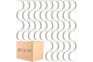 Lukmaa 50 Pcs 6 Inch Tambourine Bulk Drum for Adults Operation Christmas Bulk Items Hand Held Percussion Gift Wood Metal Jingles Musical Educational Drum Instrument for Church Wedding Charity Party