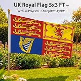 SHATCHI King Charles III Royal Standard Flag 5ft x 3ft Polyester view 5