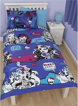 Lila Schwarz Skulls Monster High Beastie Doppelbett