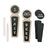 Beer Tap Handle Set of 2 - Magnetic Chalkboard Beer