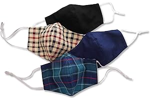 HOPE LOVE SHINE Face Mask Adjustable Filter Pocket Reusable Breathable Washable Cloth Mask Face Masks for Women Men - 4 Pack