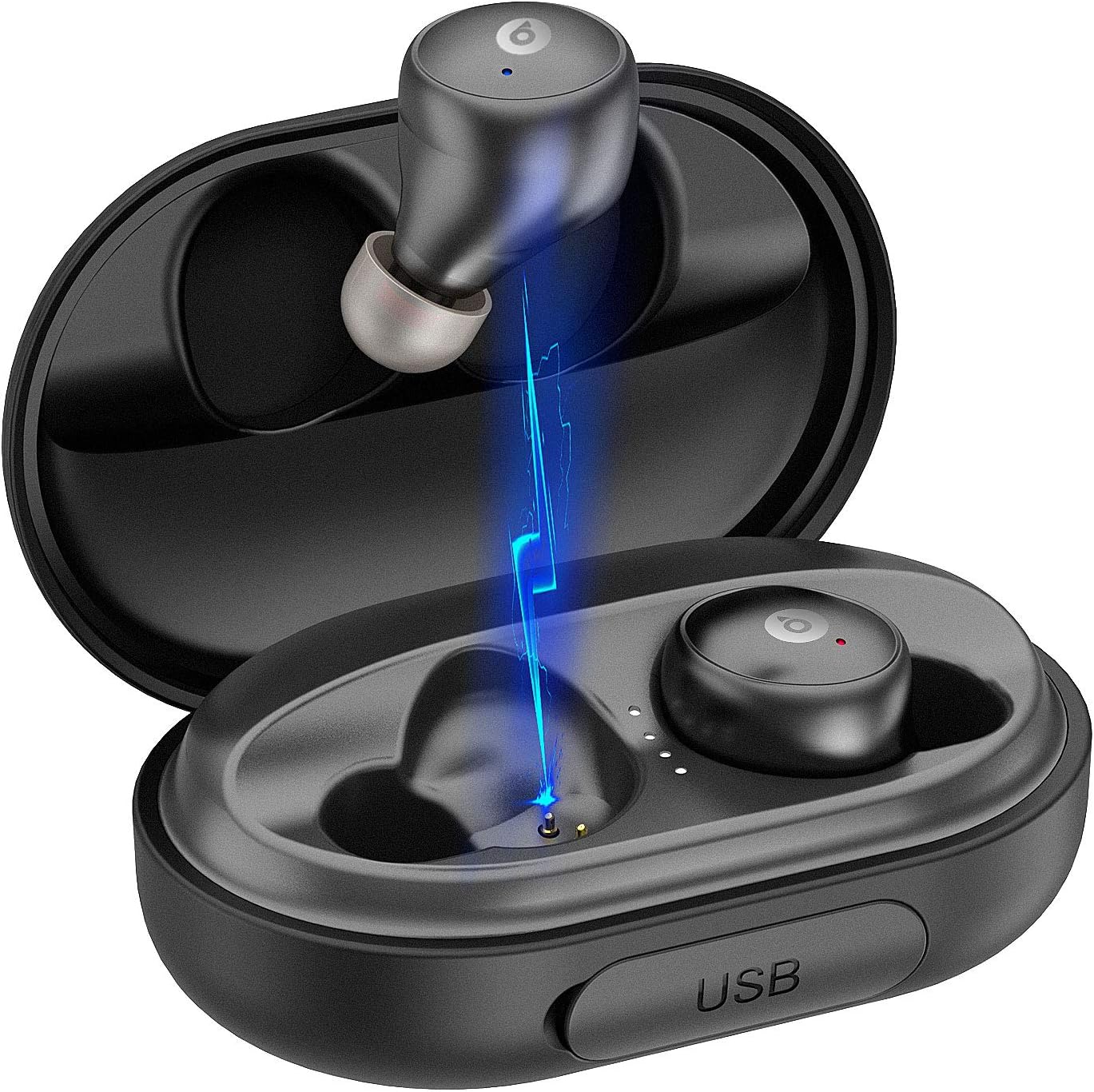 Wireless Earbuds, Dveda Bluetooth 5.0 Stereo Sound IPX8 Waterproof Wireless Headphones, 110H Playtime with 3500mAh Charging Case, Built-in Mic CVC 8.0 Noise-Cancelling Headset [2019 Version]