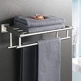 Sayayo Towel Rail Wall Mounted 16 Inch Brushed Nickel SUS304 Bathroom Shelf view 2