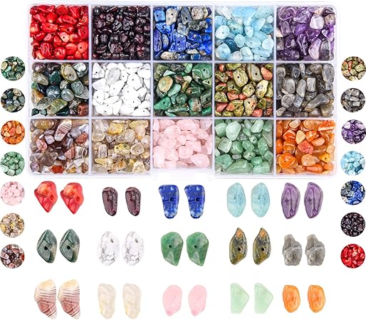 Lijmset Met Kleine Onregelmatige Edelstenen Natuurlijke Helende Stenen Losse Parels Voor Het Maken Van Sieraden Halsketting Armband Ring 15 Kleuren Amazon Nl