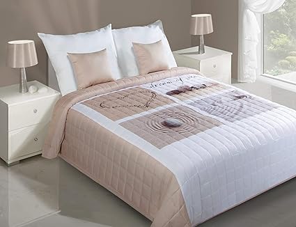 Eurofirany Sand, beige, 220x240 Tagesdecken Mikrofaser 220 x 240 x 2 cm