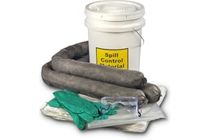 ESP SK-U5 16 Piece 5 Gallons Universal Absorbent Spill Kit, 5 Gallons Oil and 4 Gallons Water Absorbency, Gray