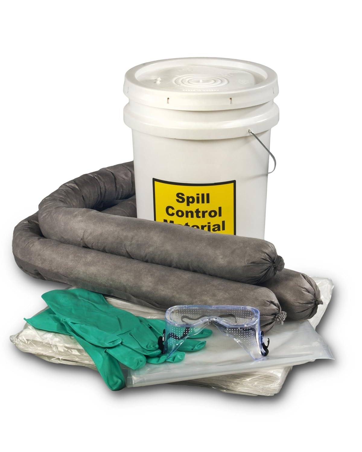 ESP SK-U5 16 Piece 5 Gallons Universal Absorbent Spill Kit, 5 Gallons Oil and 4 Gallons Water Absorbency, Gray