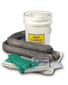 ESP SK-U5 16 Piece 5 Gallons Universal Absorbent Spill Kit, 5 Gallons Oil and 4 Gallons Water Absorbency, Gray