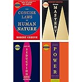 4 Books Set By Robert Greene The Concise Laws Of Human Nature; The Concise Mastery; The Concise 48 Laws Of Power & The Concis