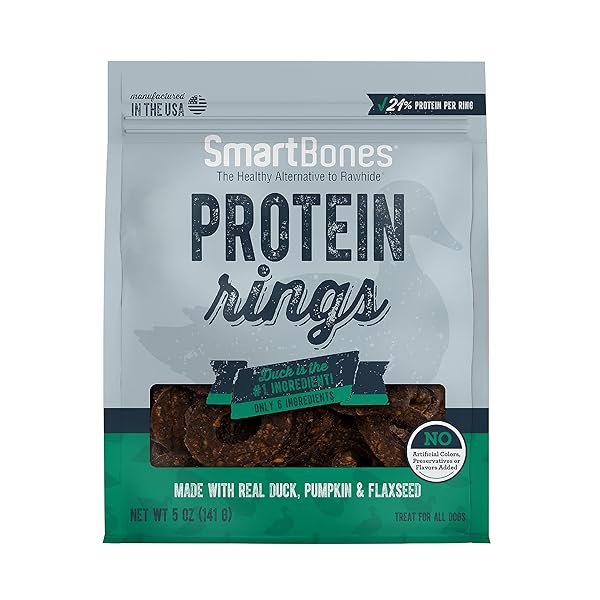 SMARTBONES PROTEIN RINGS WITH REAL DUCK, PUMPKIN AND FLAXSEED, 5 OZ